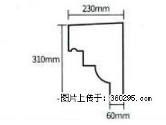 产品分解图型 - 檐口线，型号：SX311-YK-3，规格：230x310mm(3) - 宜宾三象EPS建材 yb.sx311.cc